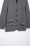 Loose Simple Decorated Row Button Blazer