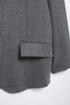 Loose Simple Decorated Row Button Blazer