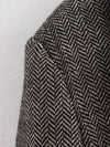 Casual Herringbone Pattern Wool Blazer