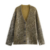 Animal Pattern Knitted Metal Bronzing Coat