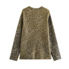 Animal Pattern Knitted Metal Bronzing Coat