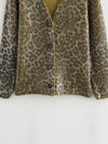 Animal Pattern Knitted Metal Bronzing Coat