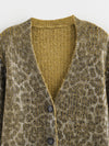 Animal Pattern Knitted Metal Bronzing Coat