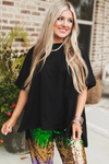 White Plain Side Slit Oversized Tee