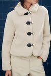 Casual Polo Collar Faux Sheepskin Short Coat