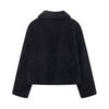 Casual Polo Collar Faux Sheepskin Short Coat