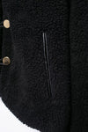 Casual Polo Collar Faux Sheepskin Short Coat