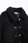 Casual Polo Collar Faux Sheepskin Short Coat