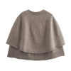 Neck Short Sleeve Knitted Cloak