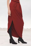 Asymmetric Pleated Maxi Dress