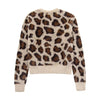 Animal Jacquard Faux Fur Knitted Coat