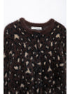 Bowknot Animal Pattern Faux Fur Knitted Sweater