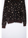 Bowknot Animal Pattern Faux Fur Knitted Sweater