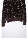 Bowknot Animal Pattern Faux Fur Knitted Sweater