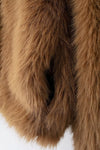 Long Sleeve Faux Fur Zipper Coat