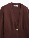 One Gold Button Solid Knitted Sweater Top