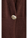 One Gold Button Solid Knitted Sweater Top