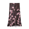 Floral Printed Silk Midi Skirt