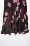 Floral Printed Silk Midi Skirt