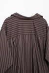 Casual Loose Batwing Sleeve Pocket Striped Shirt