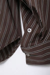 Casual Loose Batwing Sleeve Pocket Striped Shirt