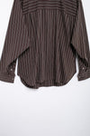 Casual Loose Batwing Sleeve Pocket Striped Shirt