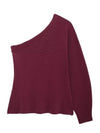 Asymmetric Slim Fit Pullover Knitted Top