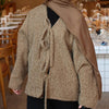 Wool Bowknot Knitted Coat