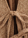 Wool Bowknot Knitted Coat