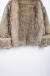 Stylish Graceful Simple Faux Fur Effect Sweater