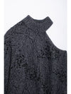 Hollow Out Cutout Beaded Pullover Sweater