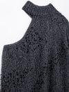 Hollow Out Cutout Beaded Pullover Sweater