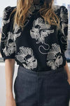 Contrast Embroidered Shirt