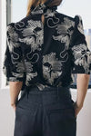 Contrast Embroidered Shirt