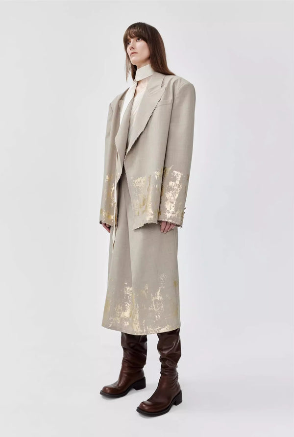 Gilding Loose Skirt & Blazer
