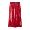 French Beaded Red Skirt