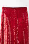 French Beaded Red Skirt