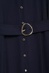 Navy & Satin Shirt Dress