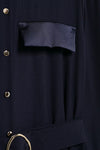 Navy & Satin Shirt Dress