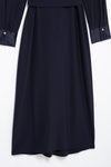 Navy & Satin Shirt Dress