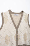 Beads Sequin Pattern Knitted Vest Top