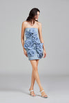 3Dl Flower Halter Dress