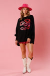 Valentine Day Sequined Kiss Top