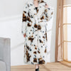 Leopard Faux Fox Fur Long Cut Coat