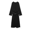 Faux Fur Effect Belt Maxi Dress