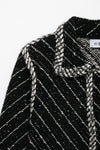 Elegant Graceful Stitch Collared Long Sleeve Knitted Coat