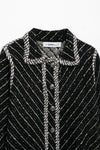 Elegant Graceful Stitch Collared Long Sleeve Knitted Coat