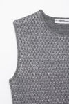 Classic Beads Metallic Thread Knitted Top