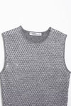 Classic Beads Metallic Thread Knitted Top