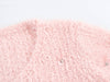 Crystals Faux Fur V Neck Knitted Pullover Sweater